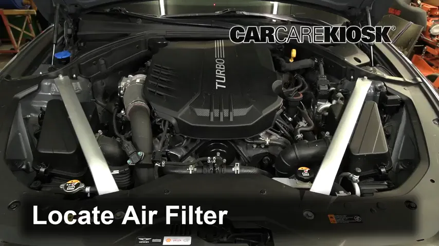 2020 Genesis G70 3.3L V6 Turbo Filtre à air (moteur)